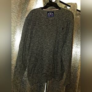 American Eagle Athletic Fit Sweater XXL 100%Cotton Black/Gray